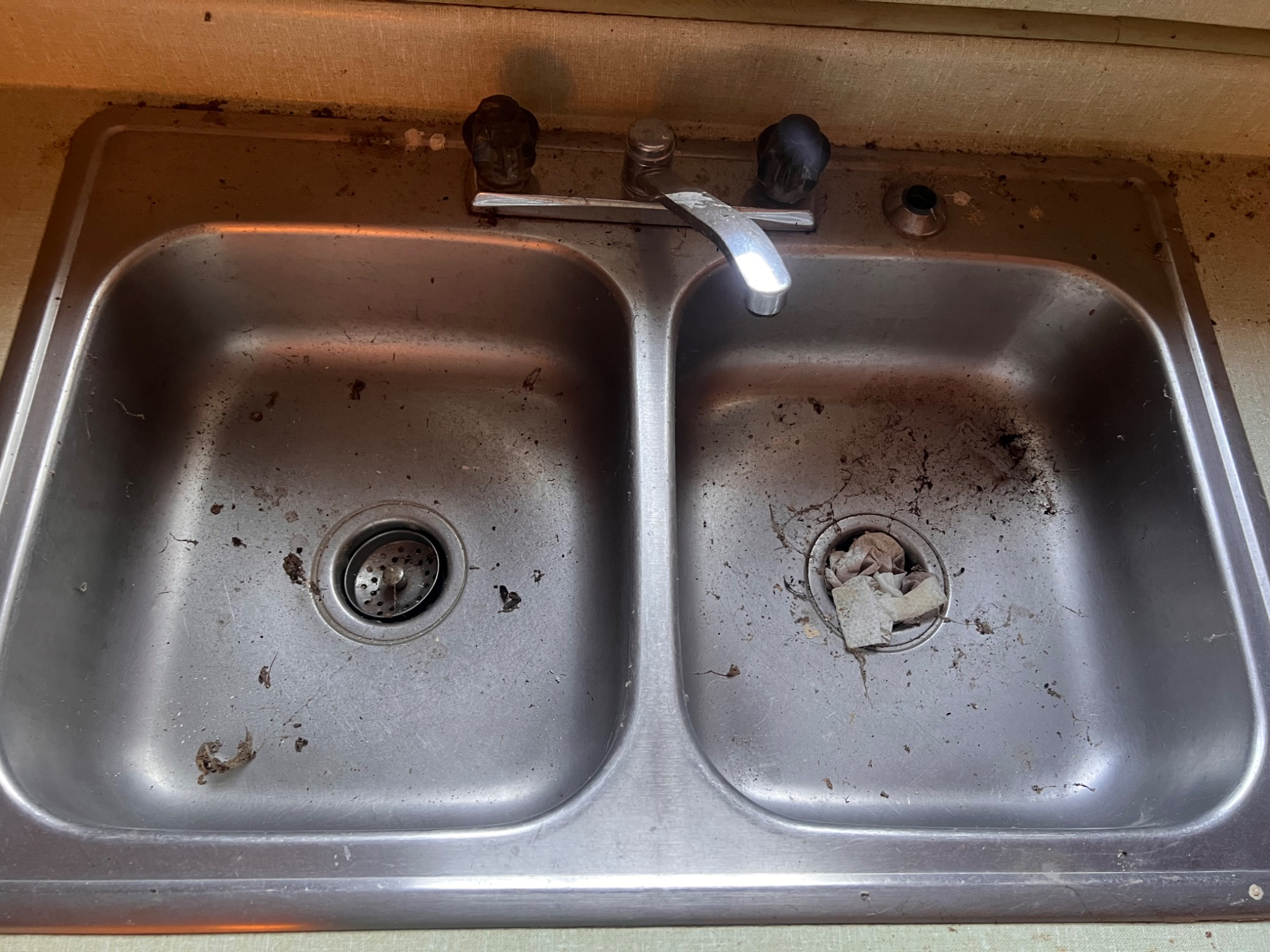 Before photo of kitchen sink