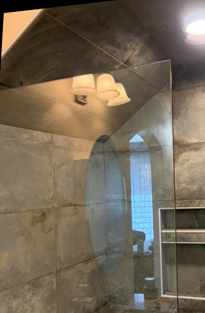 After photo of glass shower door